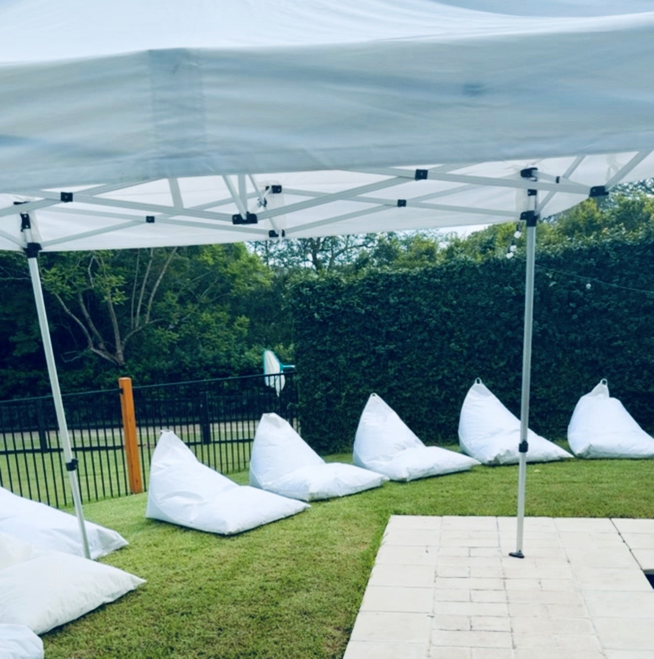 Bean Bag - Outdoor White. LARGE