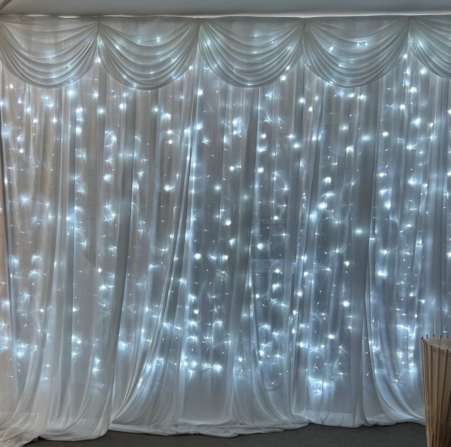 Bridal Back Drop 3m x 3m or 6m x 3m