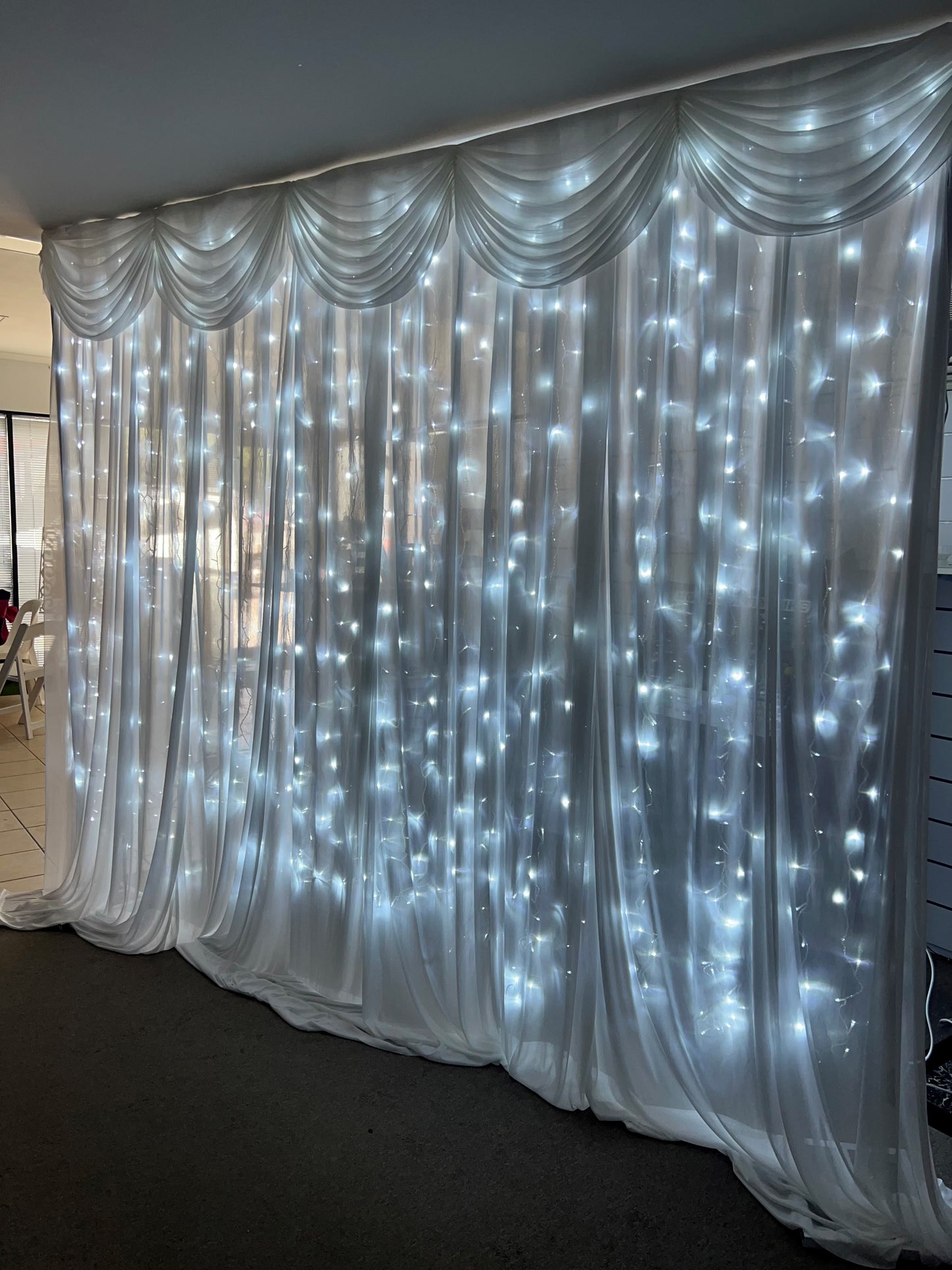 Bridal Back Drop 3m x 3m or 6m x 3m