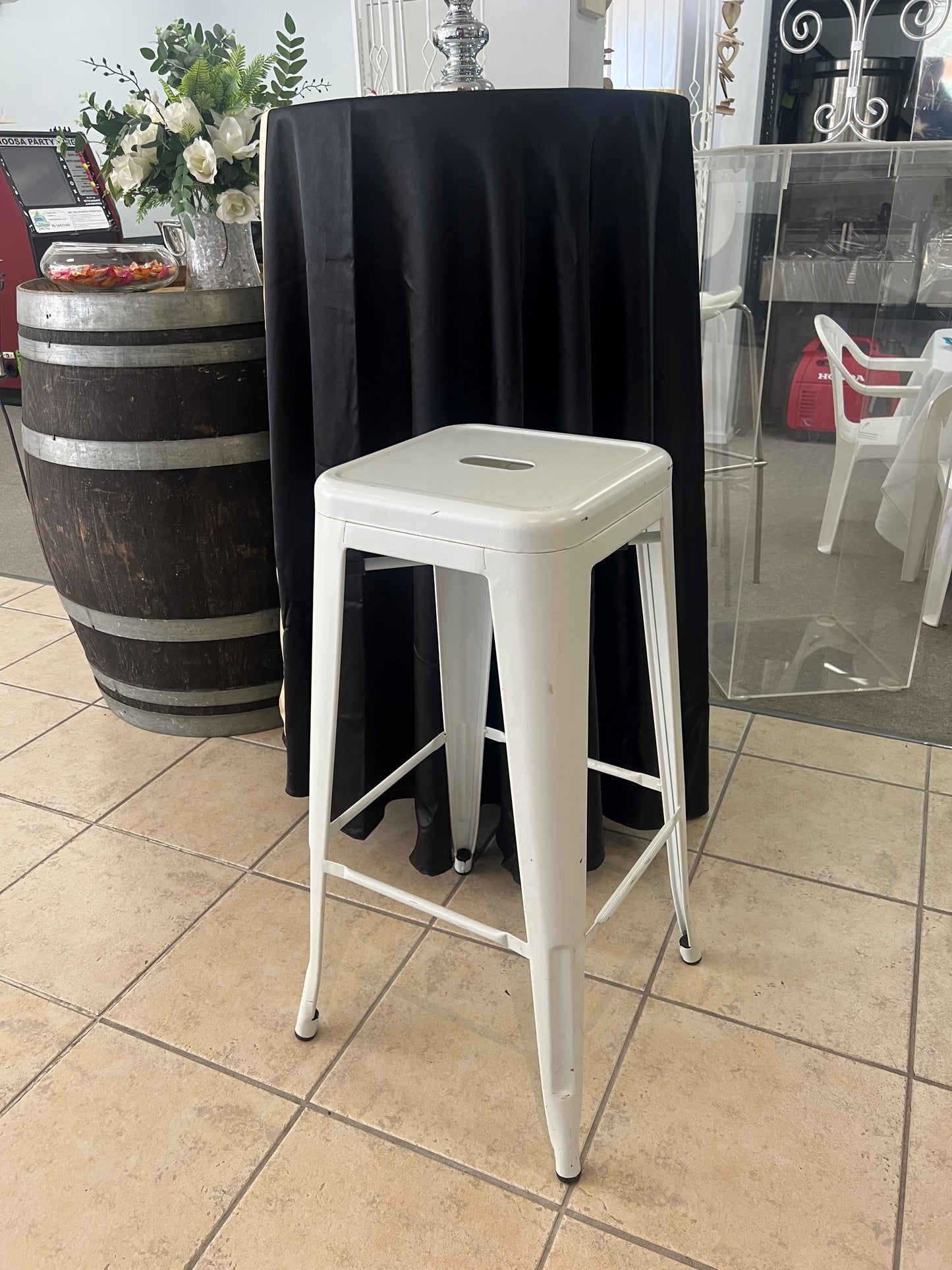 Stool - White replica Tolix 76cm