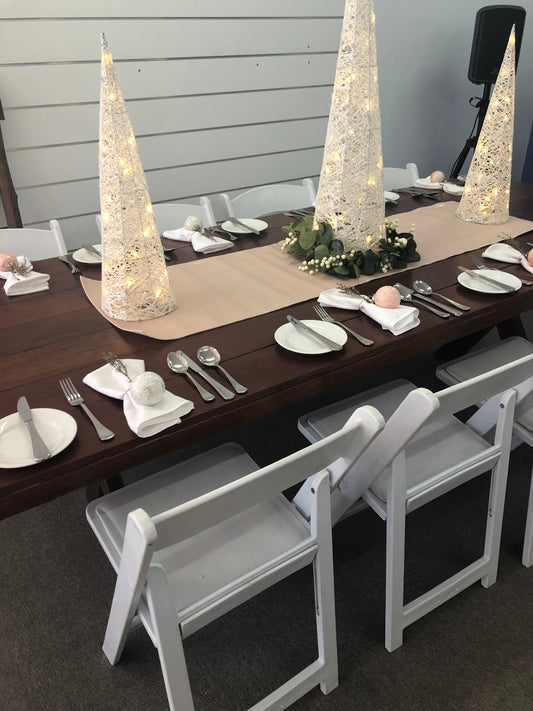 Table 2.4m x 1m Timber Dining Trestle Style