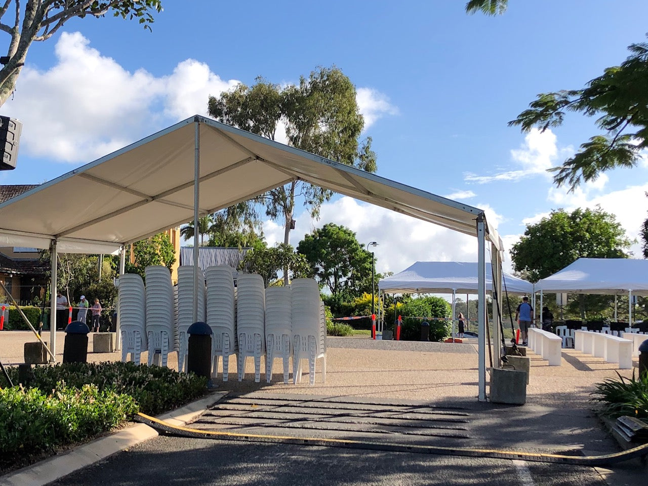 Marquee Pavilion 6M Span. White Roof. POA