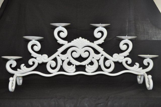 Candleabra White 6 Prong Table