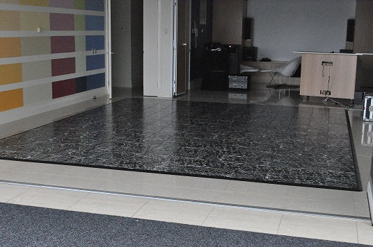 Dance Floor Black & White Vinyl Marble (indoor/outdoor)