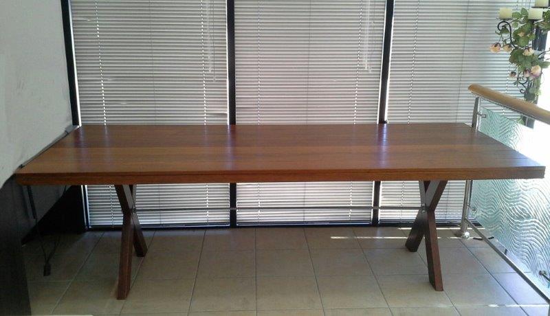 Table 2.4m x 1m Timber Dining Trestle Style
