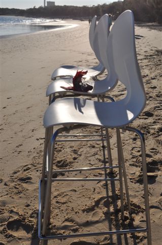 Chairs White Vogue Stool Indoor Only