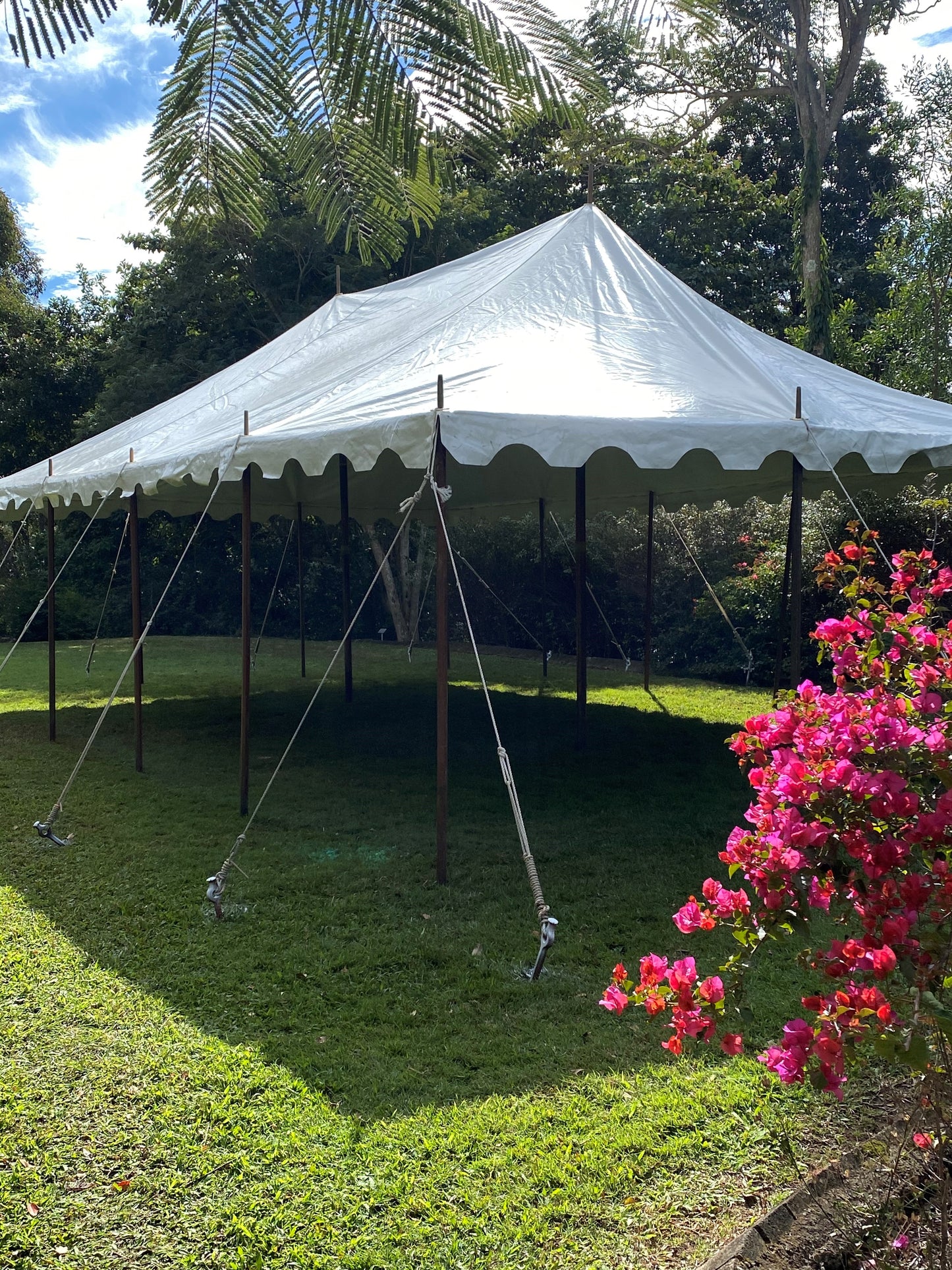Rope Peg & Pole Marquee - Various Sizes - POA