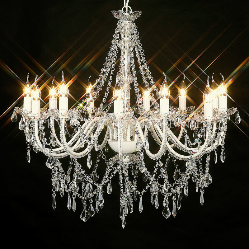 Pendant 12Lt French Prov, Chandelier White