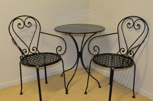 Registry Table Black & 2 Chairs Set